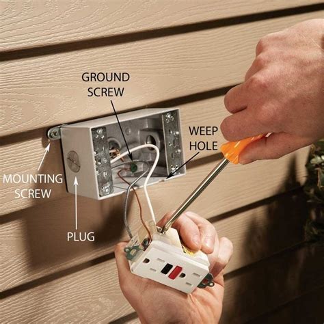 how to install a waterproof electrical box|installing gfci outlet outside.